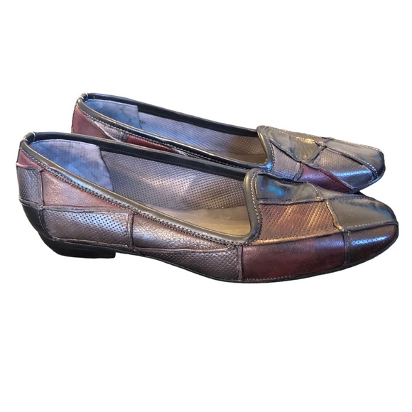 Sesto Meucci Black & Brown Patchwork Flats size 8 - Picture 2 of 7